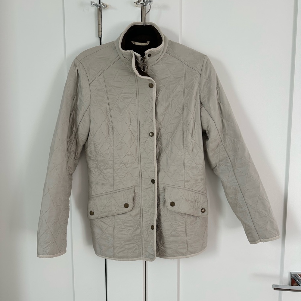 Barbour Cavalry Quilted Jacket - beige and brown